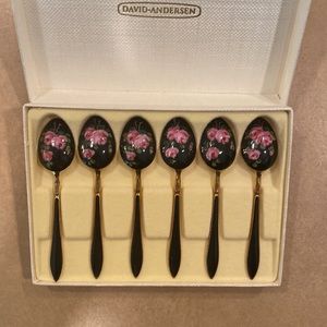 David Andersen Demitasse Spoons- set of 6 spoons (2 sets available)
